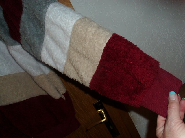 Kuscheljacke, mit Blockstreifen, Gr. 46