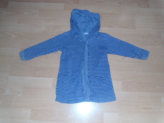 Cardigan, Made with Love, blau-weiß, Gr. 110/116