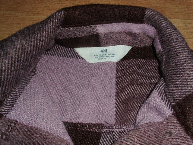 Hemdjacke von H&M, lila-braun, Gr. 116