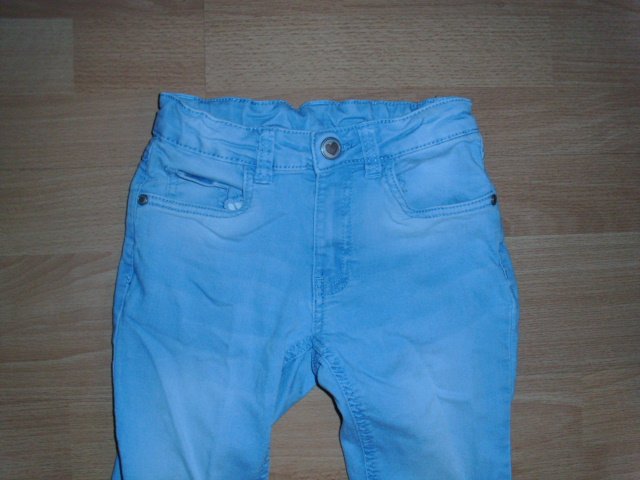 Jeans von Dopodopo, hellblau mit Glitzer, Gr. 128