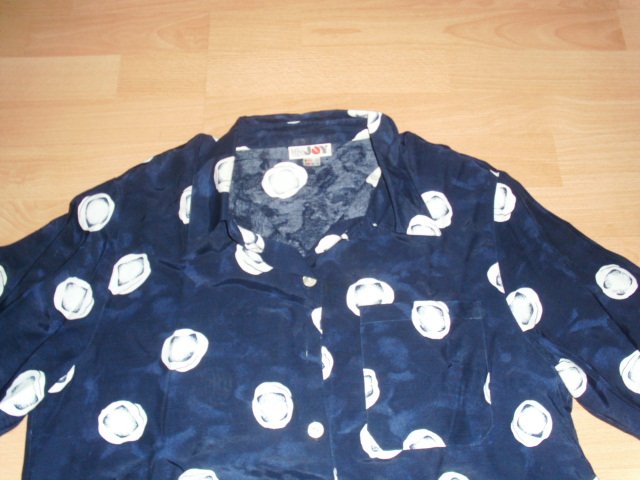 Bluse von Miss Joy, blau-weiß, Gr. 44