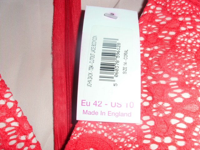 Spitzenkleid von John Zack London, rot, Gr. 40 mit Etikett