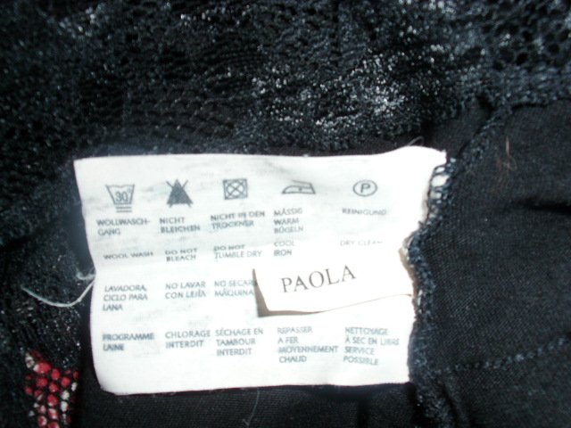 Trägertop von Paola, schwarz mit Spitze, Gr. 42