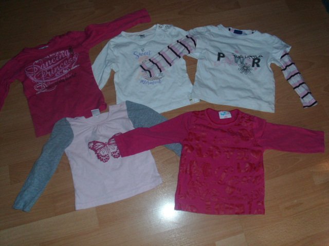 15 Langarmshirts, Gr. 86 und 86/92