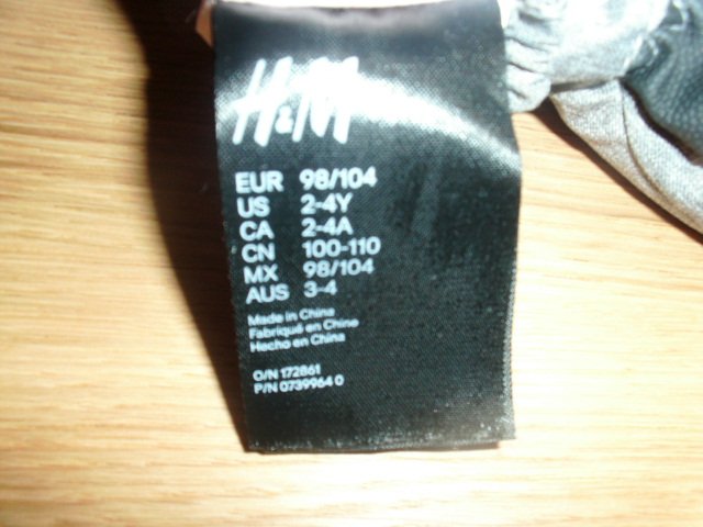 Fäustlinge von H&M, hellgrau-rosa, Gr. 98/104