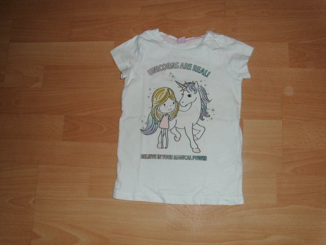 T-Shirt von Dopodopo, weiß mit Motiv, Gr. 104