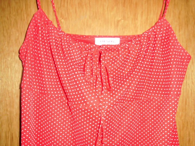 Sommerkleid von Orsay, rot mit weißen punkten, Gr. 38 mit Etikett