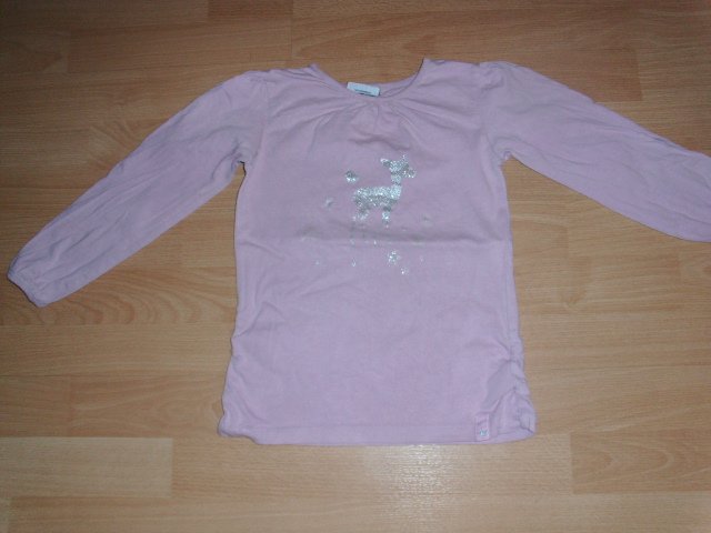 Langarmshirt von Topolino, pastelllila mit Bambi, Gr. 122