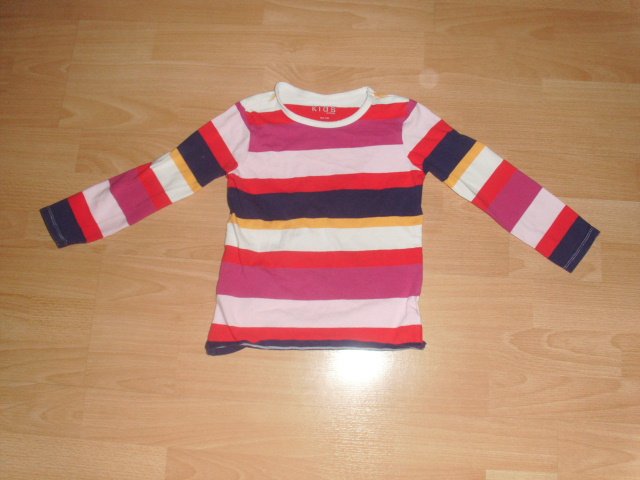 Langarmshirt von TCM, bunte Blockstreifen, Gr. 110/116