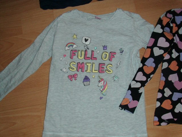 4 Langarmshirts von Dopodopo, mit Motiven, Gr. 128