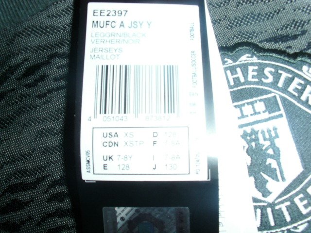 Trikot von Adidas, Manchester United, grau-schwarz, Gr. 128