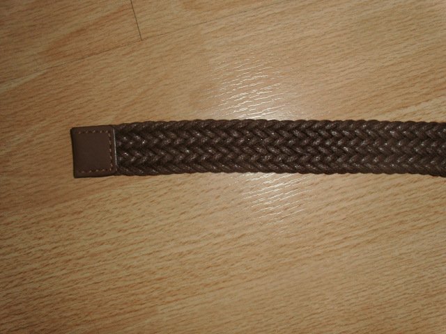 Flechtgürtel, braun, 117 cm, neu