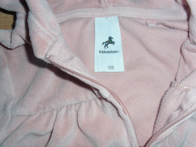 Nickijacke von Palomino, hellrosa mit Kapuze, Gr, 116 
