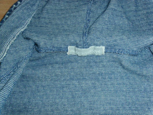 Cardigan, Made with Love, blau-weiß, Gr. 110/116