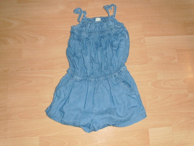 Kurzer Jumpsuit von Vertbaudet, blau, Gr. 122/128