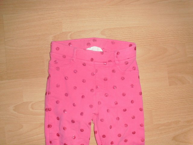Sweathose von H&M, rosa mit Punkten, Gr. 122