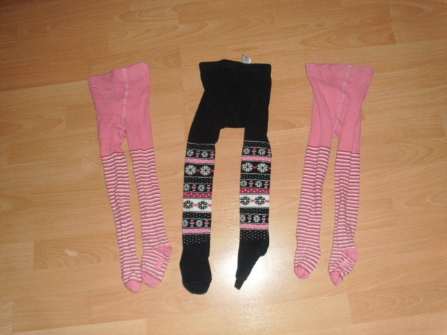 3 Mädchenstrumpfhosen, Palomino + Pocopiano, Gr. 98/104