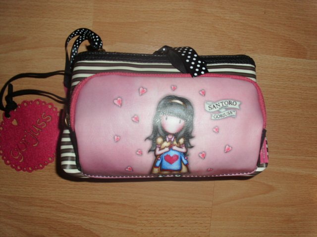 Kosmetiktasche von Gorjuss, rosa/pink, mit Etikett