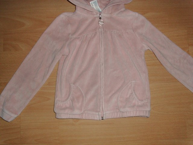 Nickijacke von Palomino, hellrosa mit Kapuze, Gr, 116 