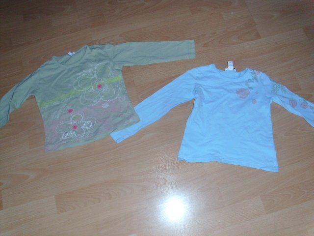2 Langarmshirts, H&M + TCM, GR. 110/116