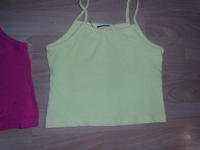 2 Tops von Daniela M., pink + gelb, Gr. 110/116