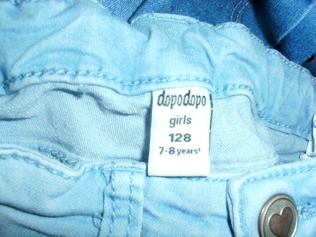 Jeans von Dopodopo, hellblau mit Glitzer, Gr. 128