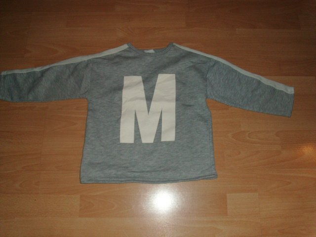 Sweatshirt von Zara, hellgrau mit Motiv, Gr. 122
