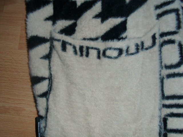 Kuschel-/Fleecejacke von Minouu, hellbeige-schwarz, Gr. 44/46