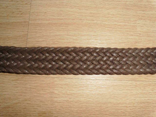 Flechtgürtel, braun, 117 cm, neu