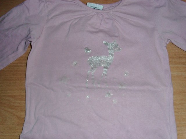 Langarmshirt von Topolino, pastelllila mit Bambi, Gr. 122