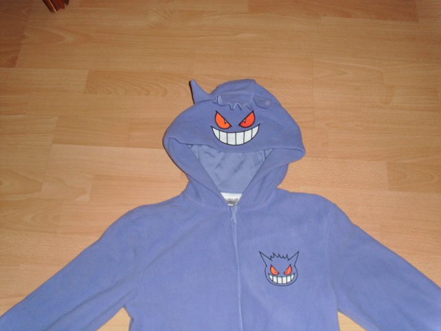 Pokemon-Einteiler aus Fleece, Gengar, pastelllila, Gr. 152 (11-12 Jahre)