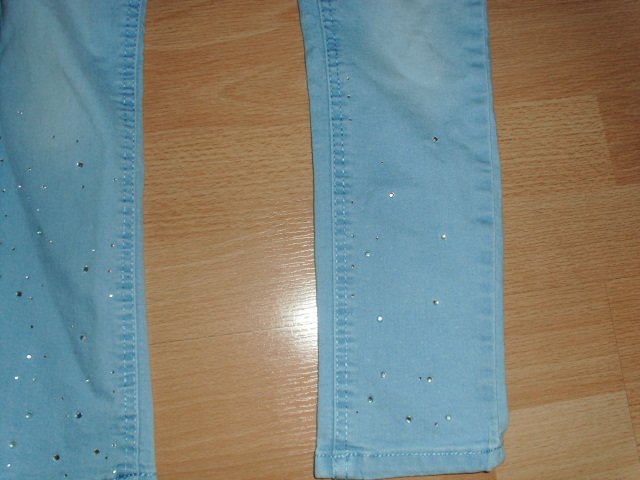 Jeans von Dopodopo, hellblau mit Glitzer, Gr. 128