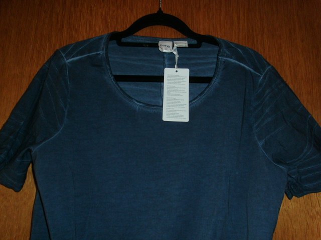 Longshirt von Heine, blau mit Applikation, Gr. 38 mit Etikett