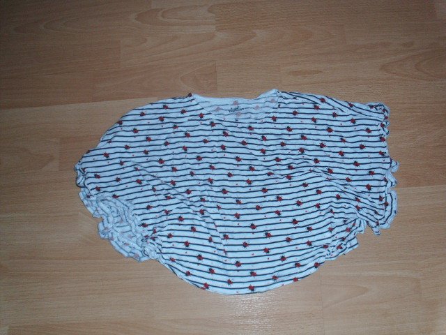Poncho-Shirt von Topolino, geringelt mit Marienkäfern, Gr. 116