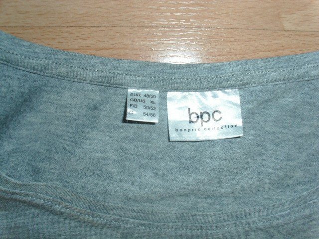 T-Shirt von bpc Collection, grau mit Motiv, Gr. 48