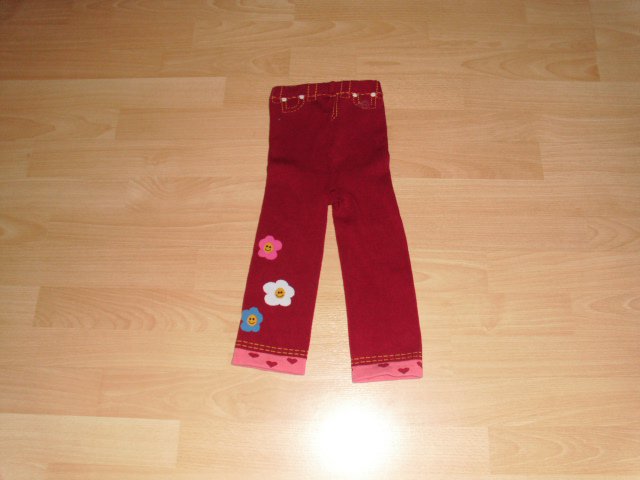 Sweathose, dunkelrot mit Motiven, Gr. 86/92