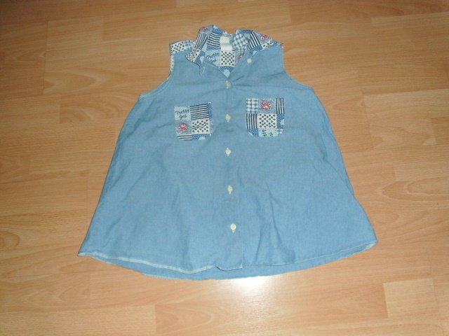 Jeansbluse (Hängerchen) von C&A, blau, Gr. 122