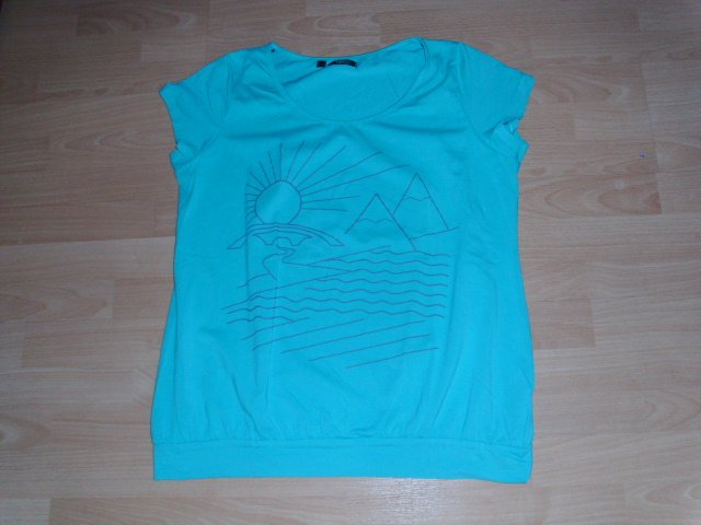 T-Shirt von bpc Collection, grün mit Motiv, Gr. 44/46
