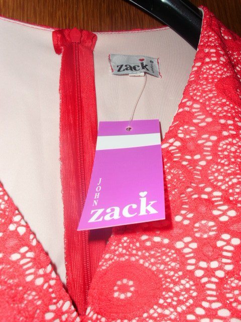 Spitzenkleid von John Zack London, rot, Gr. 40 mit Etikett