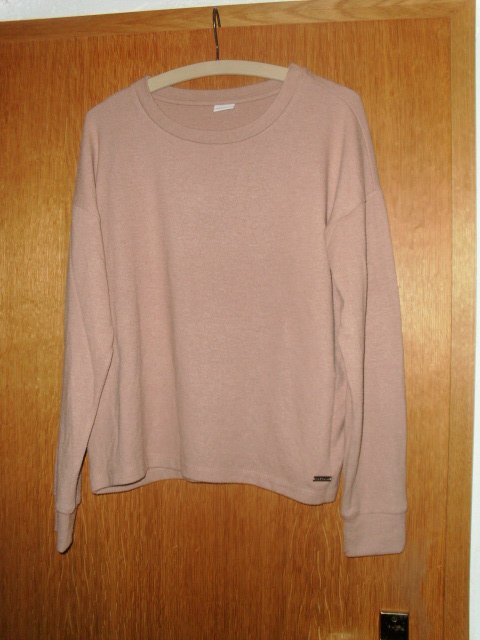 Langarmshirt von Lascana, rosé / beige Gr. 40