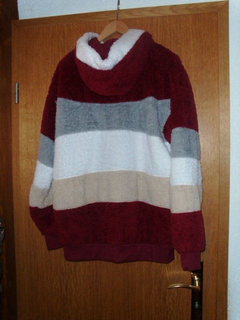 Kuscheljacke, mit Blockstreifen, Gr. 46