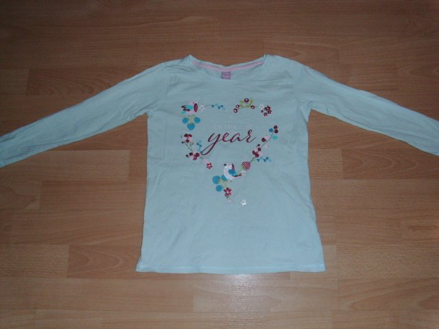 Langarmshirt von Dopodopo, mint mit Motiv, Gr. 128