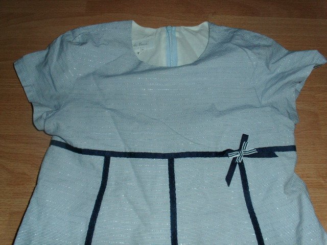 Kleid von Käthe Kruse, hellblau-silber, Gr. 128