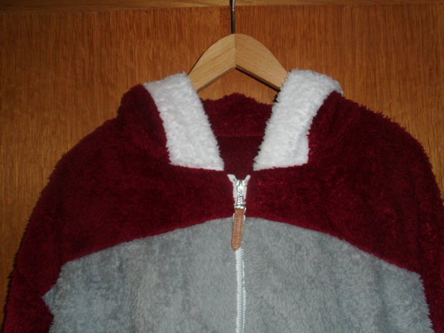 Kuscheljacke, mit Blockstreifen, Gr. 46
