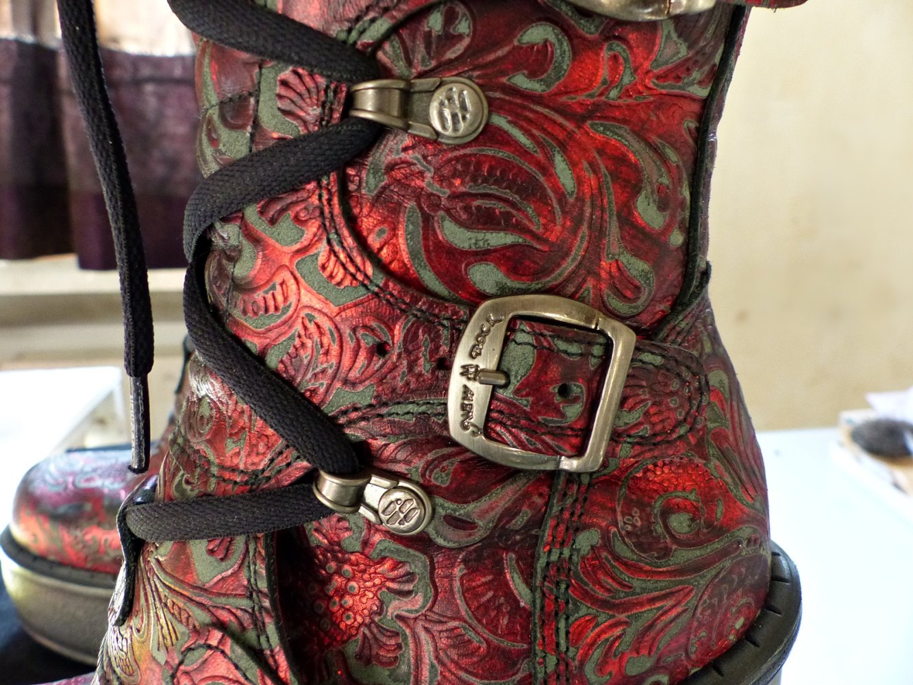 Original New Rock Stiefel neuwertig Vintage Flower