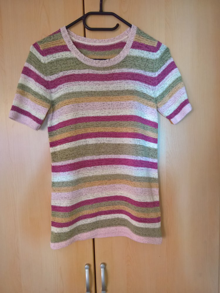 gestreifter Kurzarm-Pulli 36 S