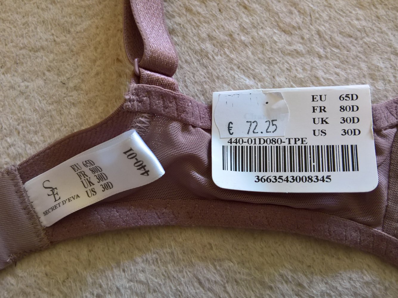 neuer BH von Secret d'Eva Gr. 65D/30D (hoher Neupreis!)