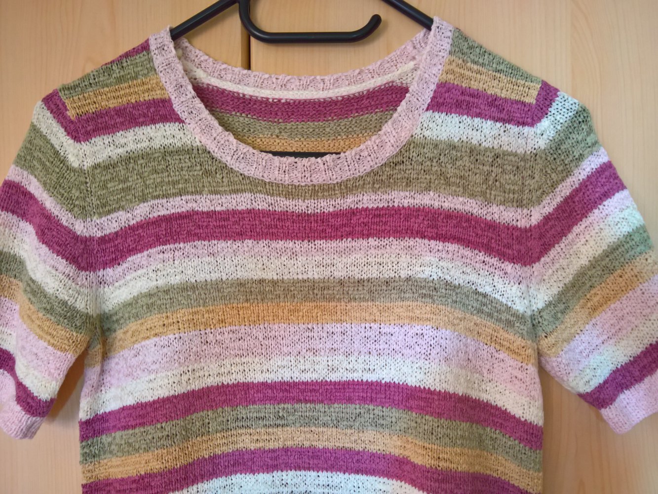 gestreifter Kurzarm-Pulli 36 S