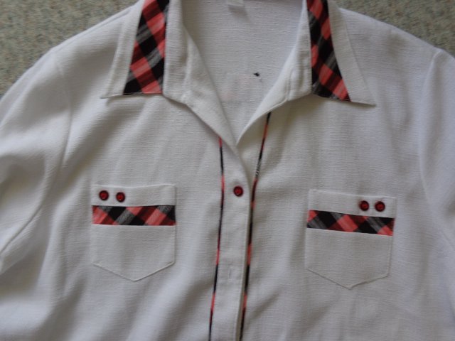 #Bluse 3/4-Arm-Bluse weiß/bunt ca. Gr. XXL bzw. ca. Gr. 50