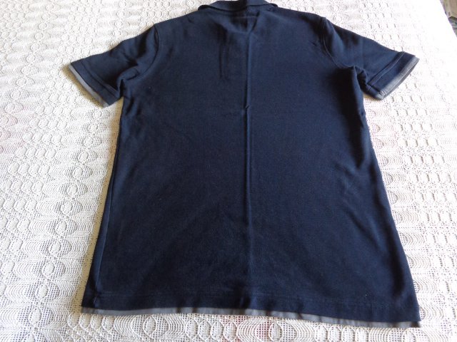 #Herren-Polo-Shirt in 2in1-Optik, Gr. M bzw. 48/50, schwarz